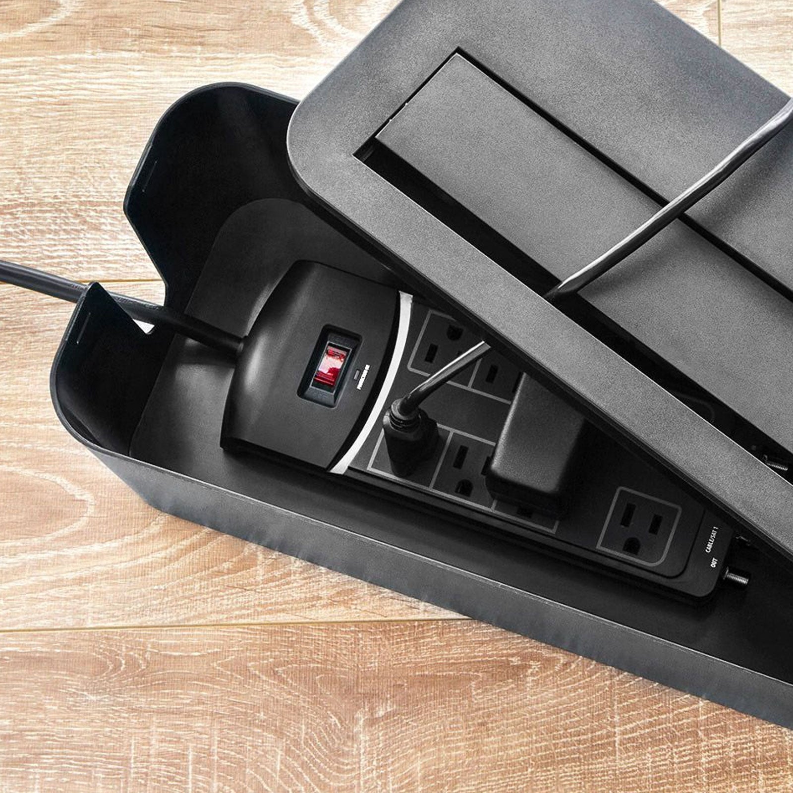 Electriduct In-Box Under Desk Cable Organizer & Charging Station