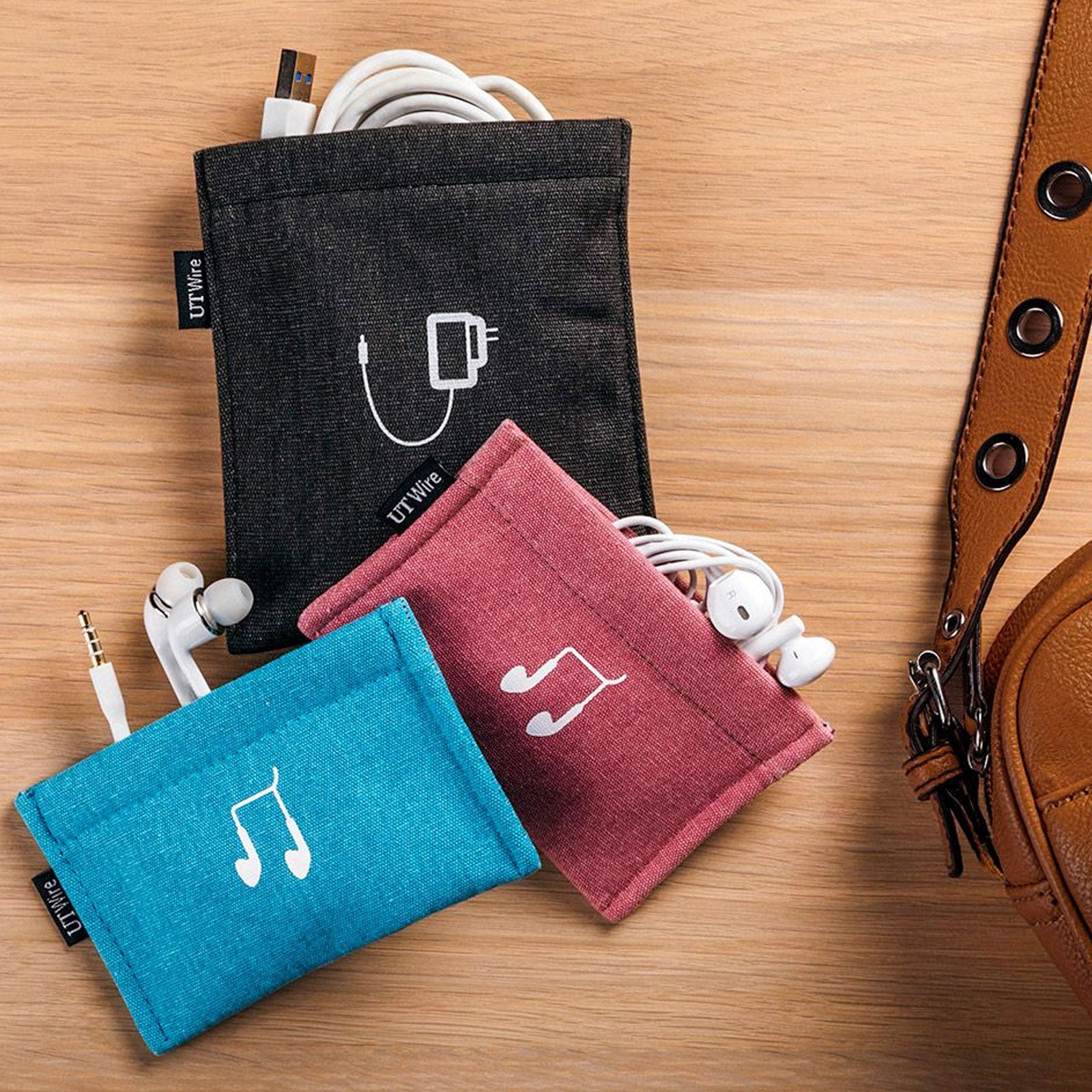 Electriduct Pocket Earbud, Earphone, Charger, Travel Pouches